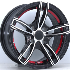 14 İnç 4x108 Citroen Peugeot Uyumlu Black Machined Red Jant Takım