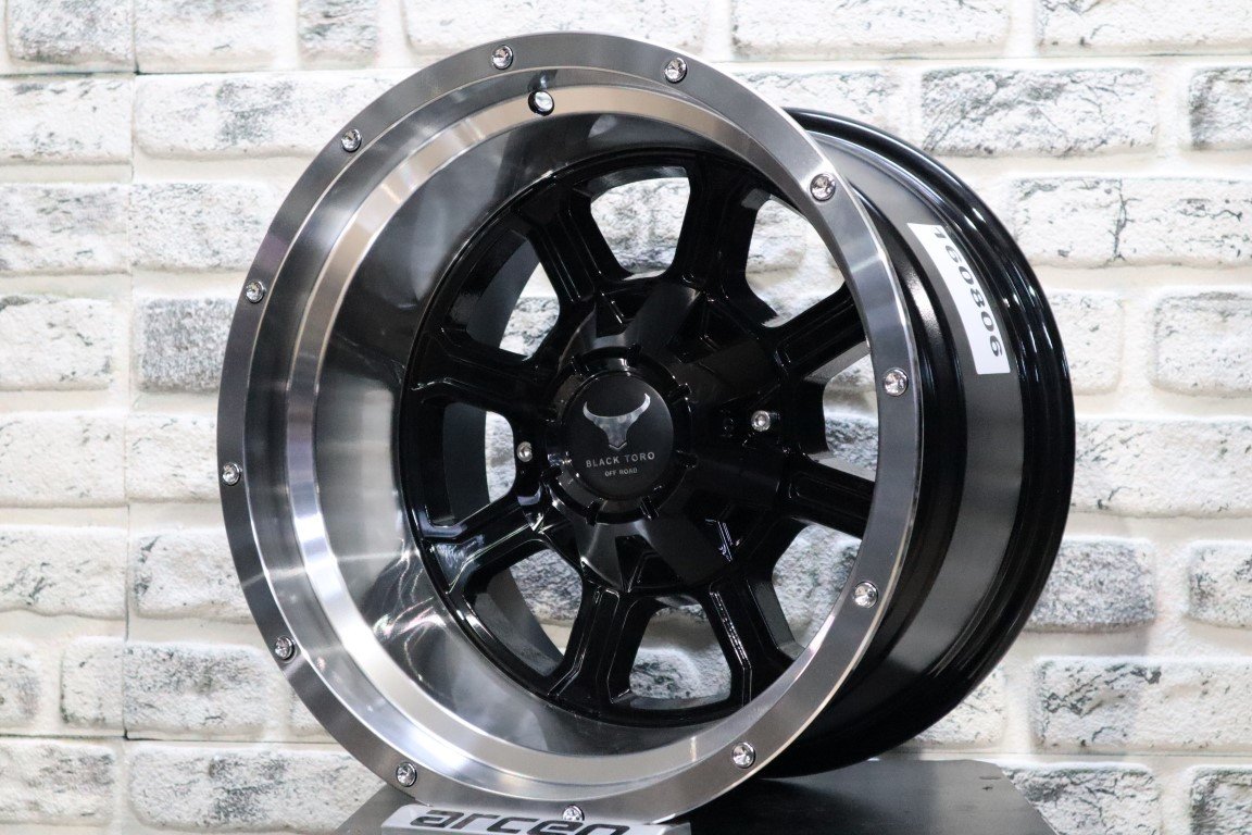 16'' İnç 6X139.7 Black Toro (Ford Ranger) Black Machined  Jant Takım