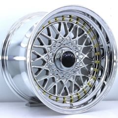 16 İnç 4x100/108 Çift Aplikasyon BBS Vacoom Crom Gold Jant Takımı | R1 Wheels