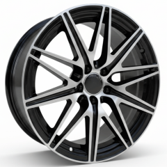 19 İnç 5x112 Ön 8.5 Arka 9.5 Mercedes Audi Uyumlu Black Machined Jant Takımı