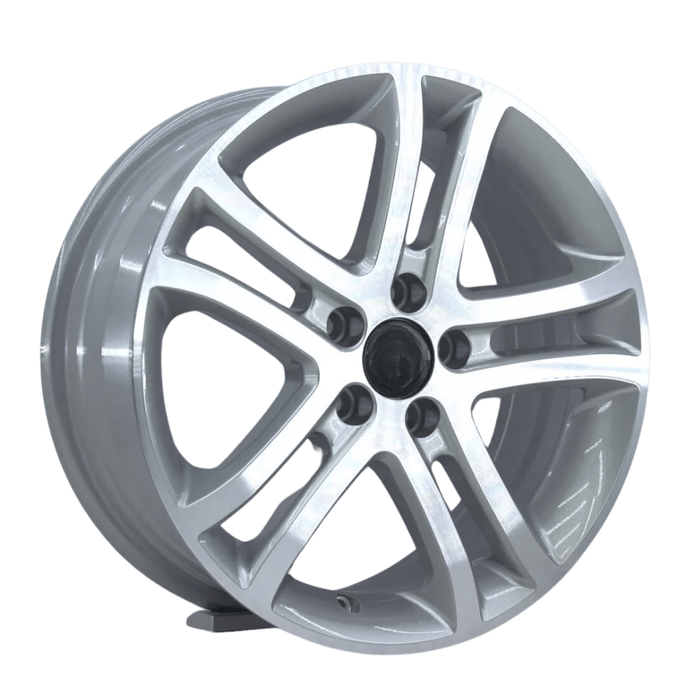 16 İnç 5x100 Savannah Volkswagen Seat Uyumlu Chrome Silver Polish Jant Takımı | R1 Wheels