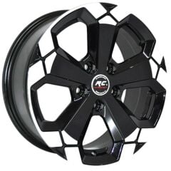 16 İnç 4x100 Fiat Hyundai Opel Uyumlu Black Lip Polish Jant Takımı | R1 Wheels