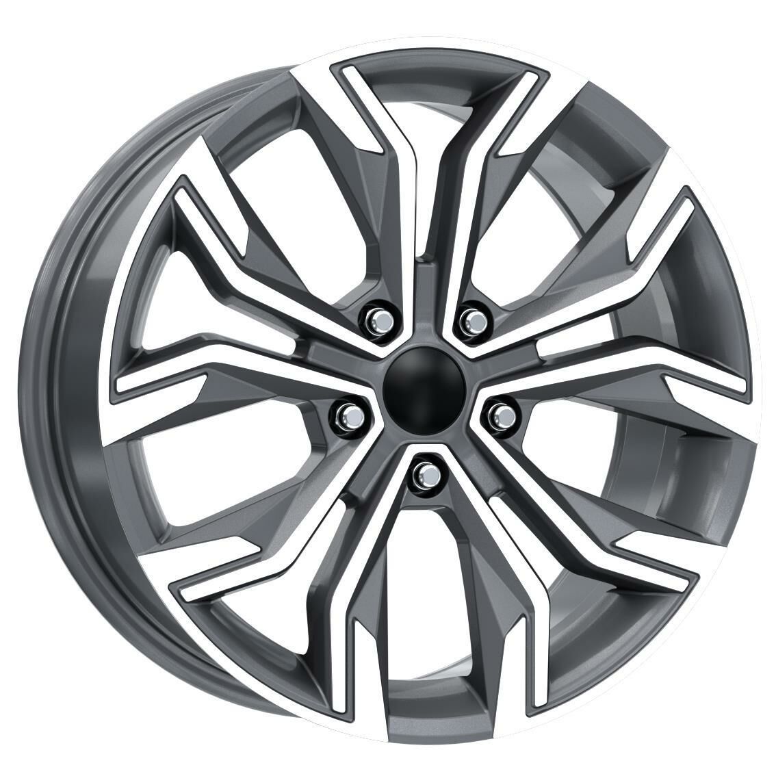 17 İnç 4X100 Renault Fiat Opel Gun Metal Diamond Jant Takım