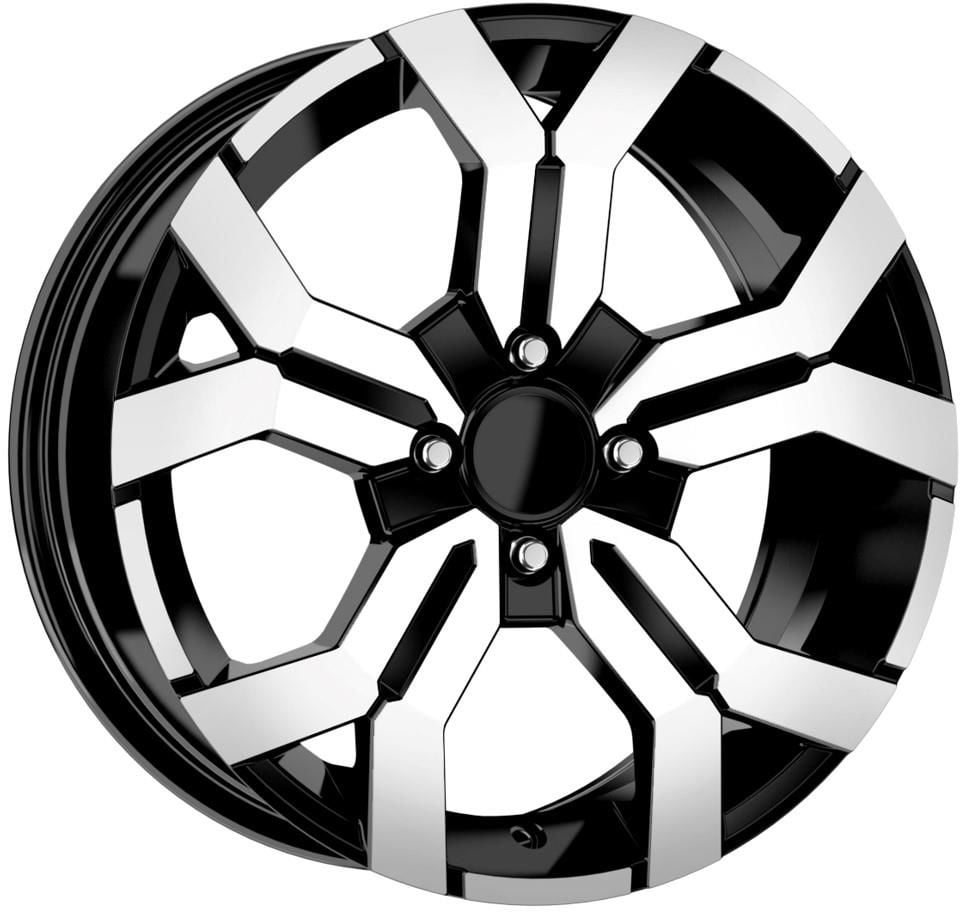 17 İnç 4X100 Dacia Sandero Fiat Renault Black Machined Jant Takım