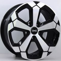 16 İnç 4X100 Renault Fiat Opel Honda Hyundai Dacia Black Polish Jant Takım