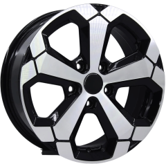 16 İnç 4x100 Renault Opel Honda Hyundai Dacia Black Polish Jant Takımı | R1 Wheels
