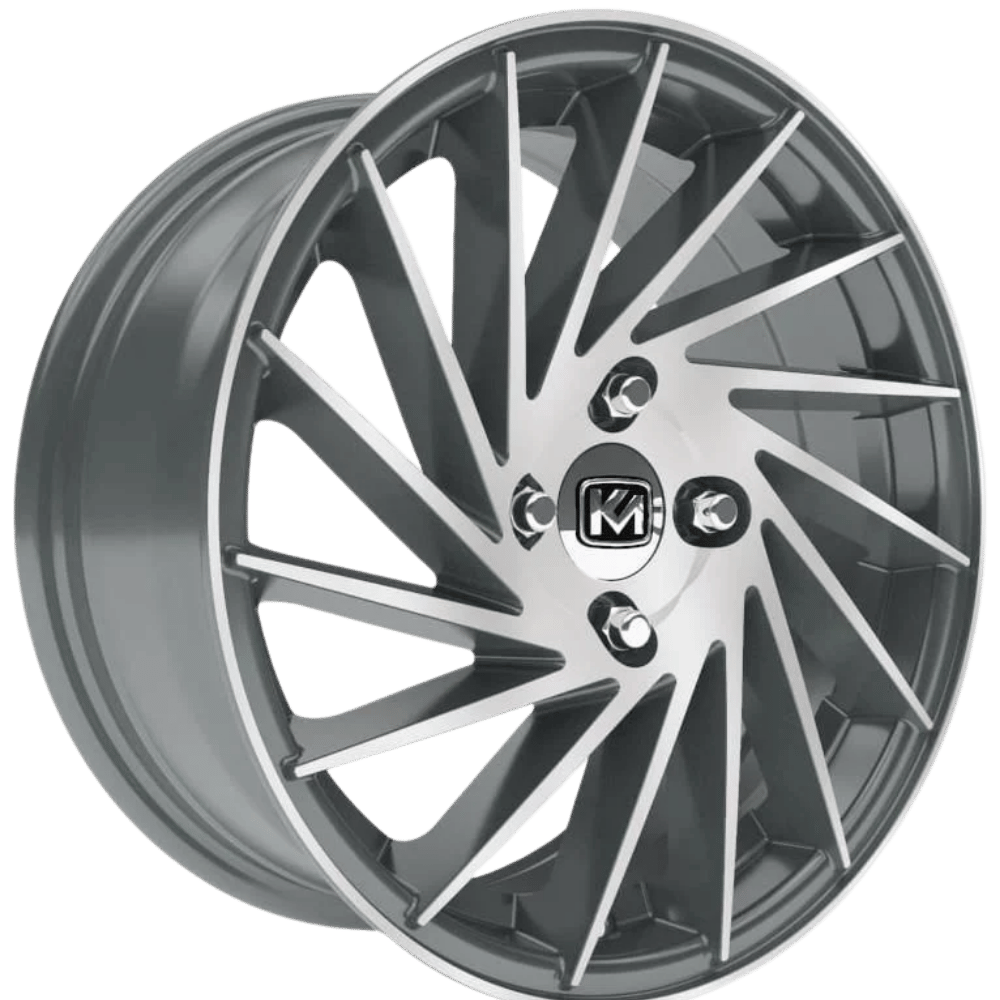 15 İnç 4x100 Honda Hyundai Renault Opel Uyumlu Gun Metal Diamond Jant Takımı | R1 Wheels