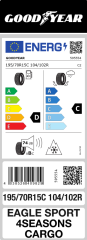 GOODYEAR 195/70R15C 104/102R EAG SP 4S CARGO (4 MEVSİM KAR LOGOLU)