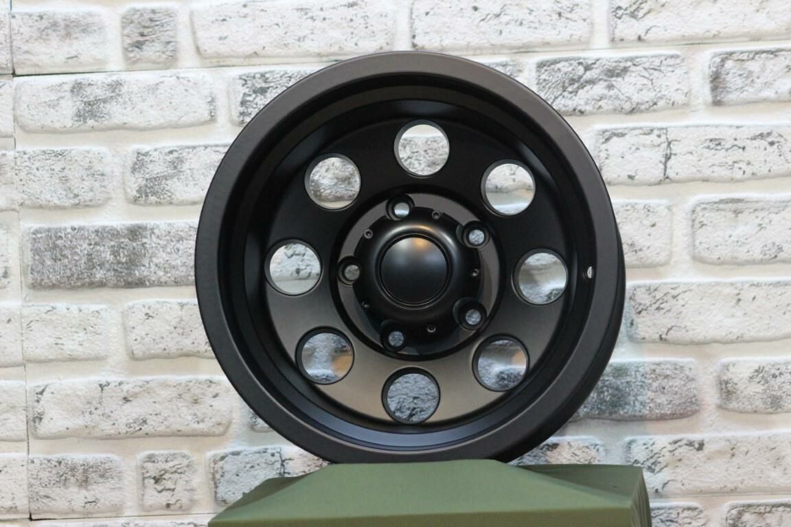 15 İnç 5X127 Jeep Wrangler Commander Chrysler Grand Voyager Off-Road Matt Black Jant Takımı