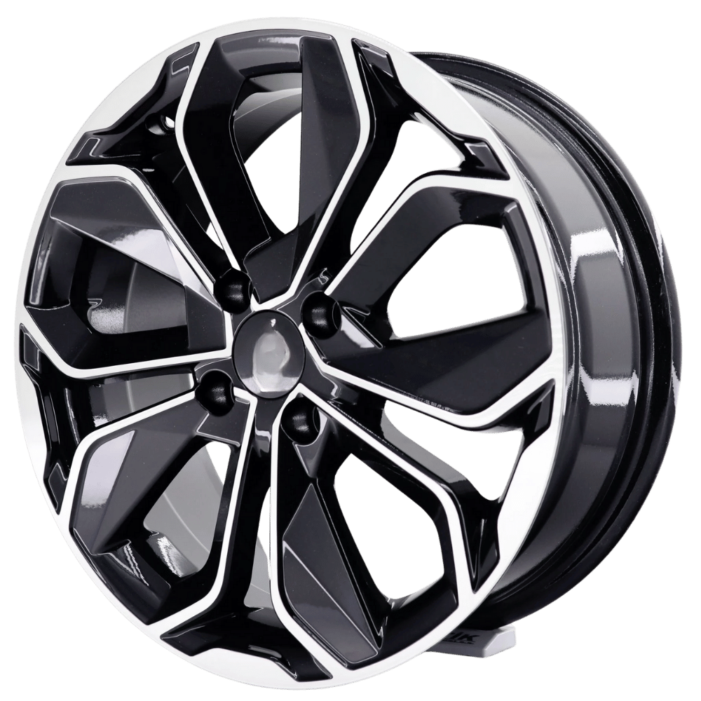 17 İnç 4x100 Honda Fiat Renault Uyumlu Black Polished Jant Takımı | R1 Wheels