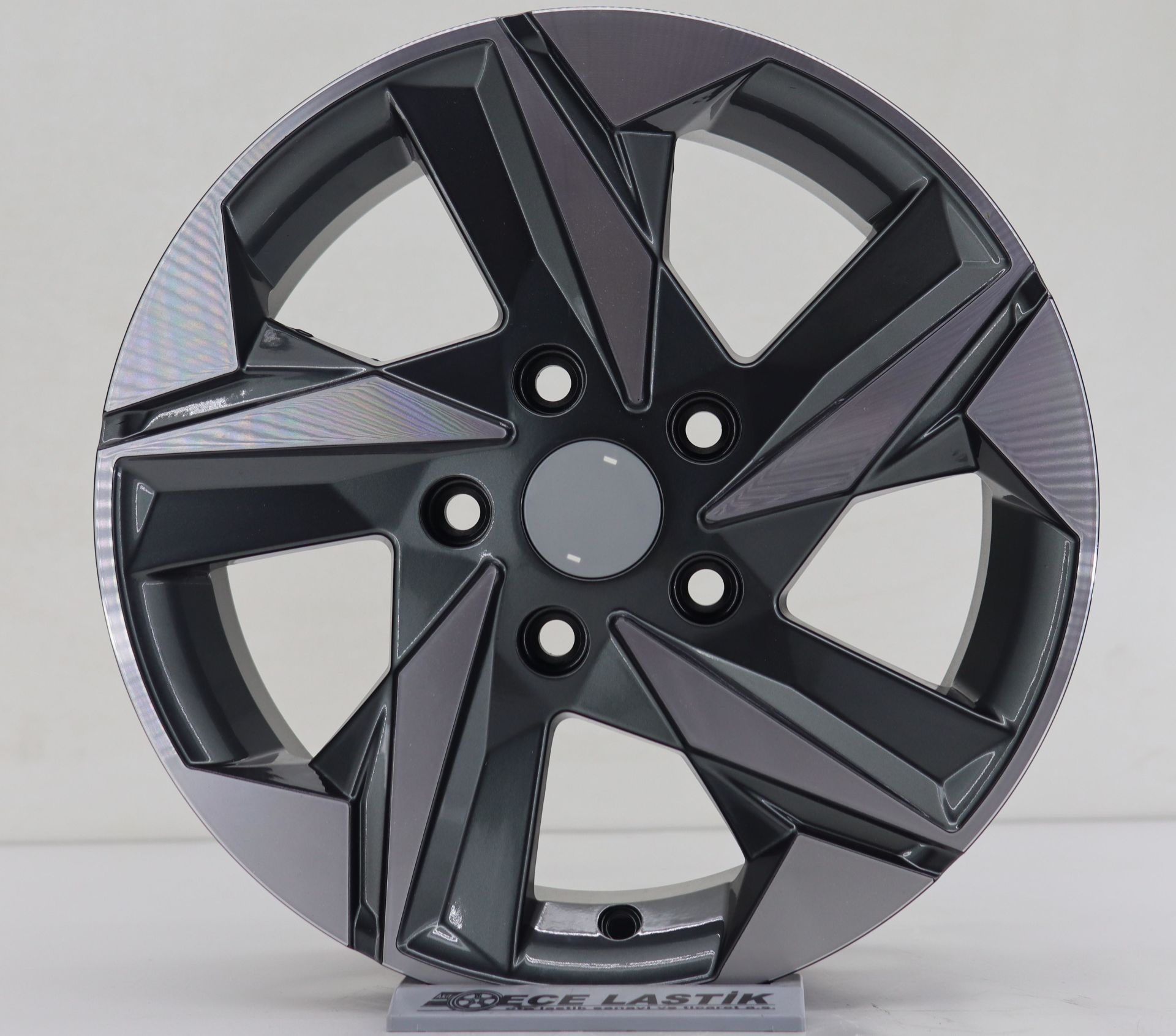 15 İnç 5X114.3 Honda Hyundai Gun Metal Polish Jant Takım