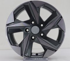 15 İnç 5X114.3 Honda Hyundai Gun Metal Polish Jant Takım