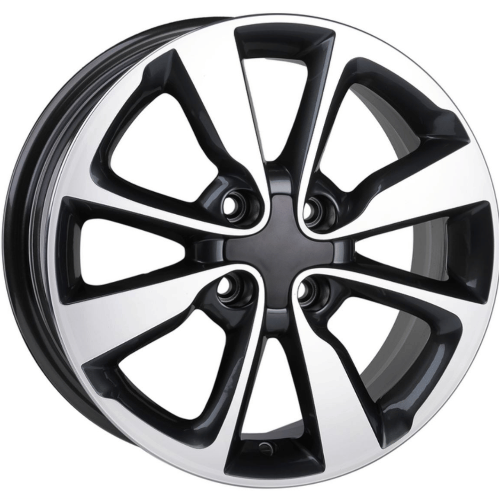 16 İnç 4x100 Toyota Honda Hyundai Fiat Uyumlu Gun Metal Polish Jant Takımı