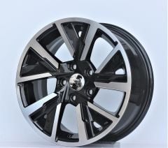 15 İnç 5X114.3 Honda Hyundai Renault Black Polish Jant Takım