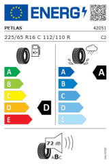 Petlas 225/65R16C  112/110R 8Pr Full Power Pt825 Plus (2024)