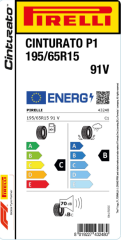 Pirelli 195/65R15 91V Cinturato P1 Yaz Lastiği (2025)