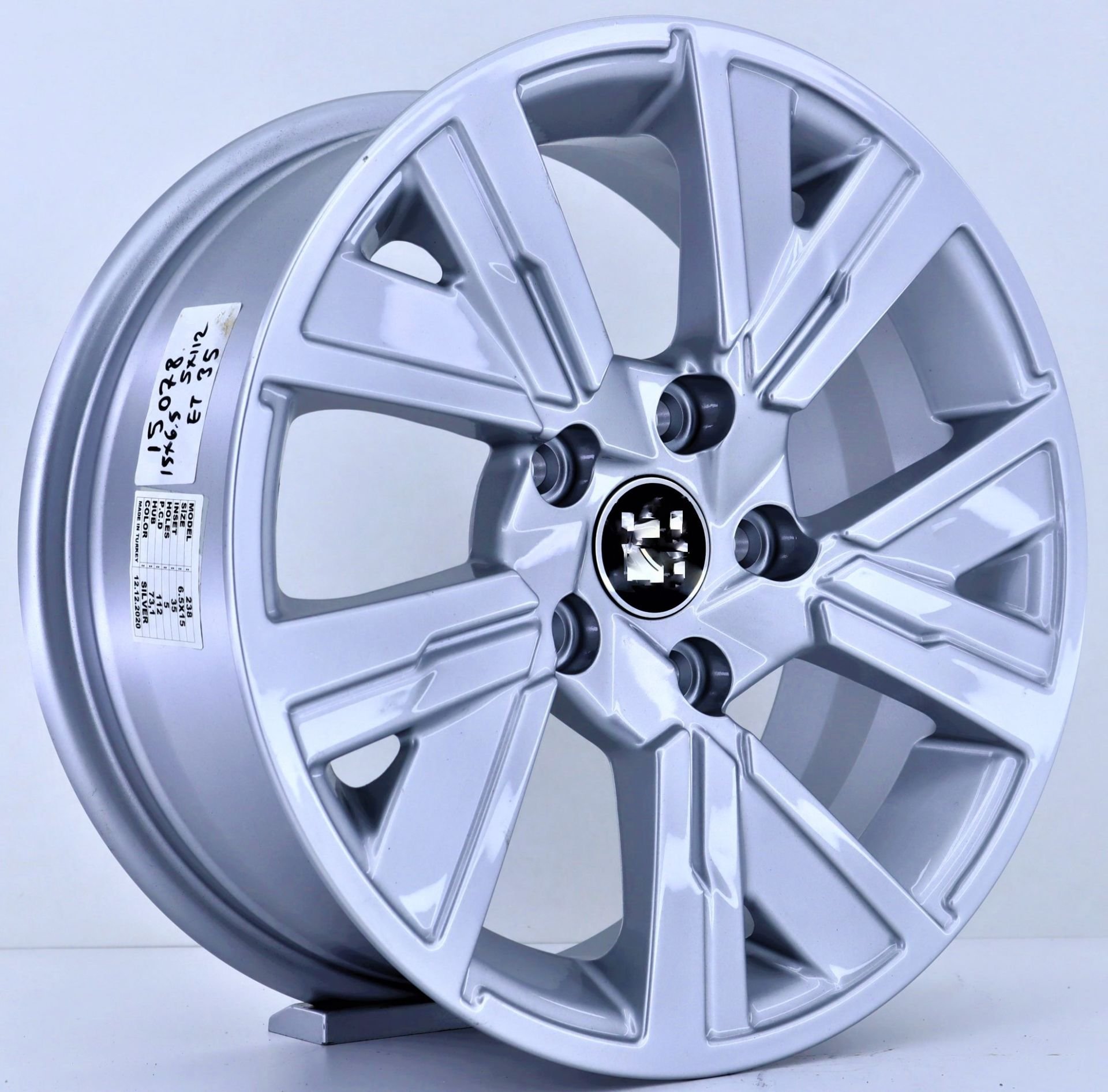 15'' İnç 5X108 15*6.5 Et35 Volvo Ford Silver  Jant Takım
