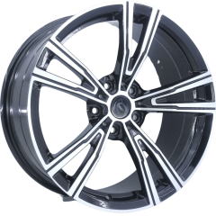 19 İnç 5x112 Volkswagen Audi BMW Uyumlu Black Polish Jant Takımı | R1 Wheels