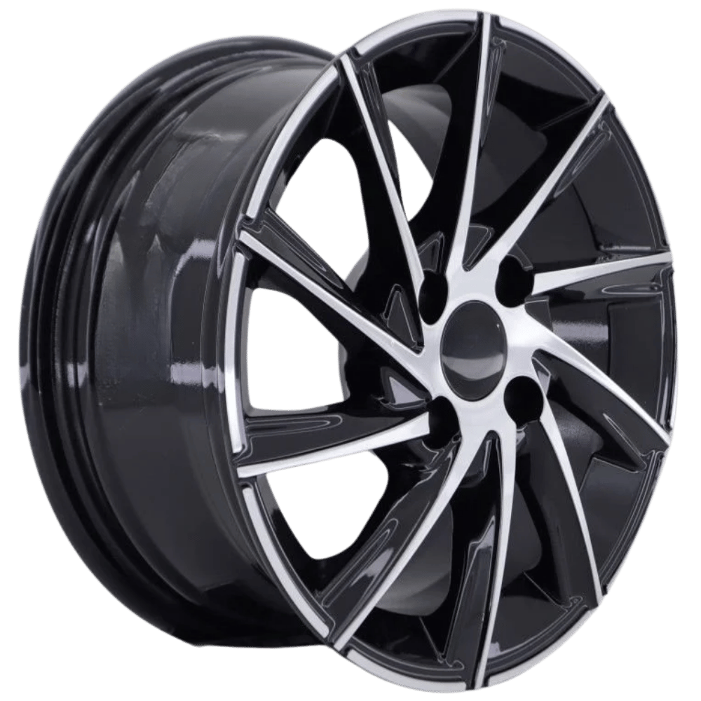 14 İnç 4x100 Fiat Tofaş Opel Toyota Uyumlu Black Polish Jant Takımı | R1 Wheels
