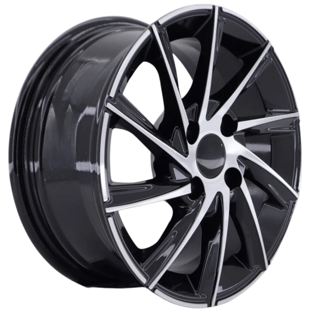 14 İnç 4x100 Fiat Tofaş Opel Toyota Uyumlu Black Polish Jant Takımı | R1 Wheels