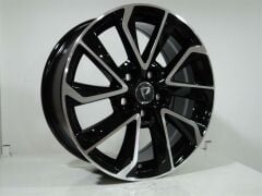 17 İnç 5X114.3 Toyoyta Honda Hyundai Black Machined Jant Takım