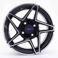 15'' 4X100 Fiat-Honda-Renault-Dacia Black Machined Jant Takım