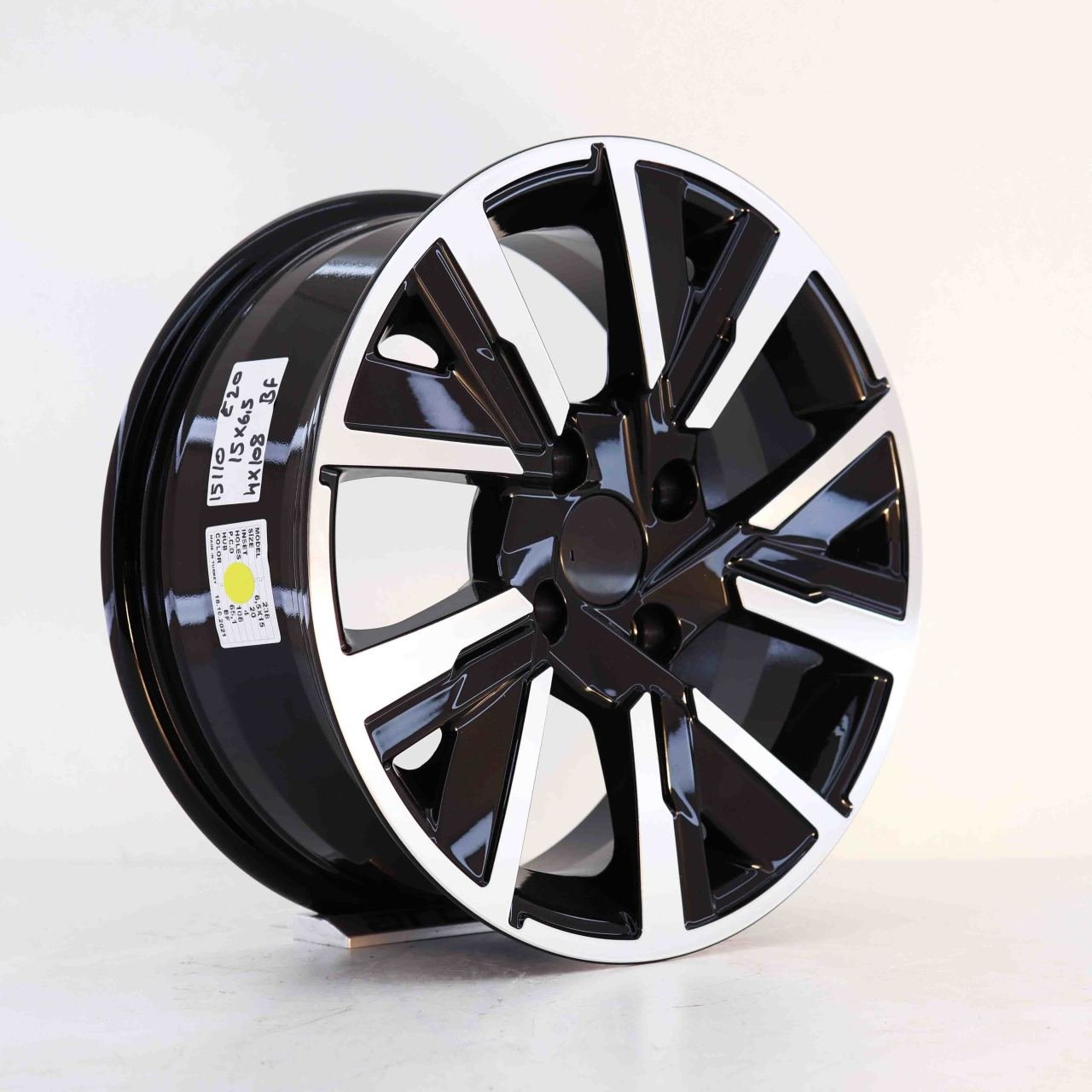 15'' 4X108 Black Machined Jant Takım