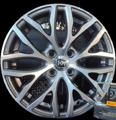 15 İnç 4X100 Renault Fiat Honda Opel Hyundai Kia Gun Metal Diamond Jant Takım