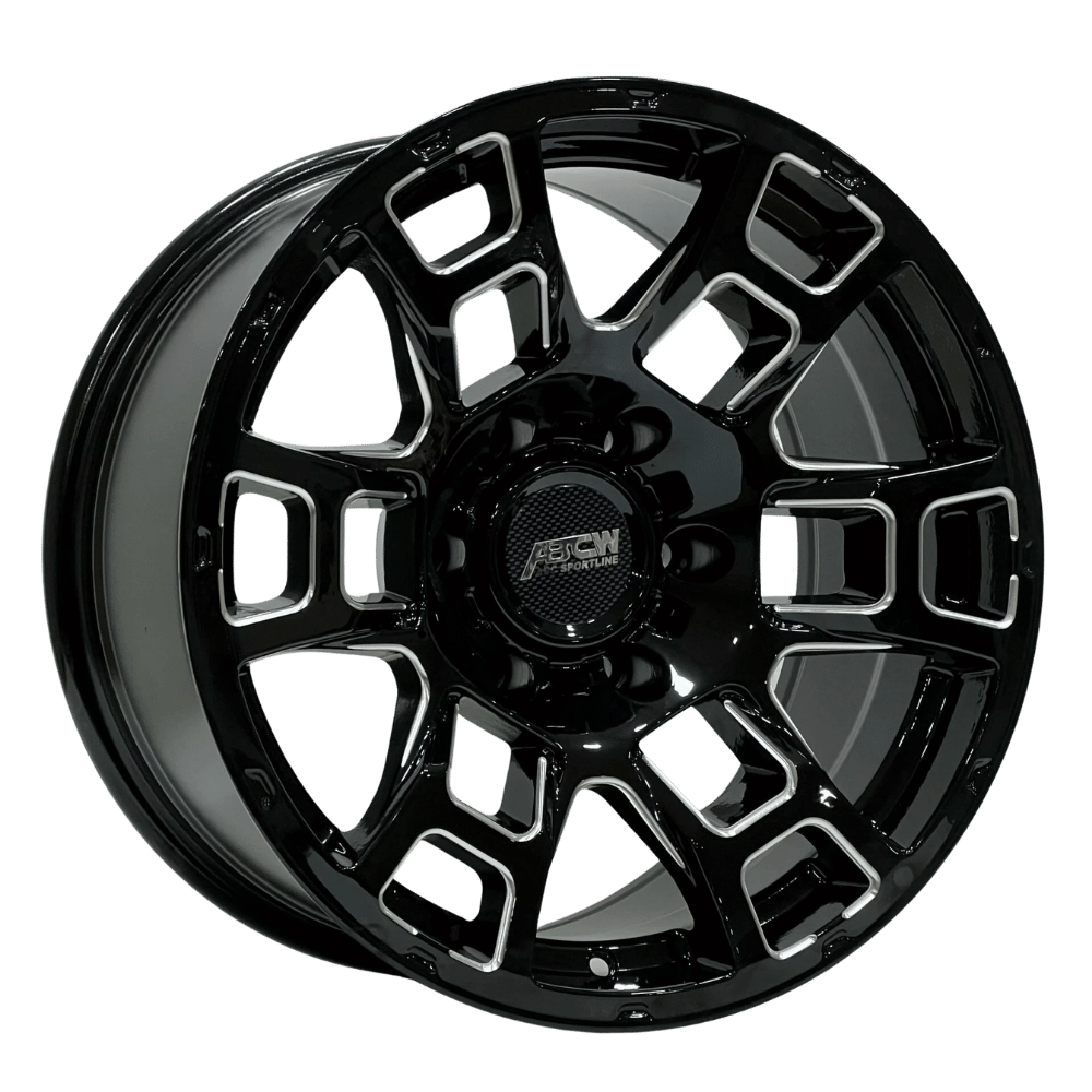 17 İnç 6x139.7 Toyota Hilux Mitsubishi Nissan Uyumlu Black Milling Jant Takımı | R1 Wheels