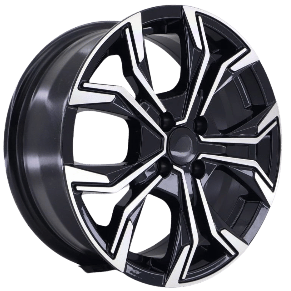 16'' İnç 4X100 16*6.5 Et35 Fiat Reanult Honda Opel Black Polish  Jant Takım