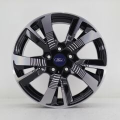 16'' 5X108 Black Machined Jant Takım