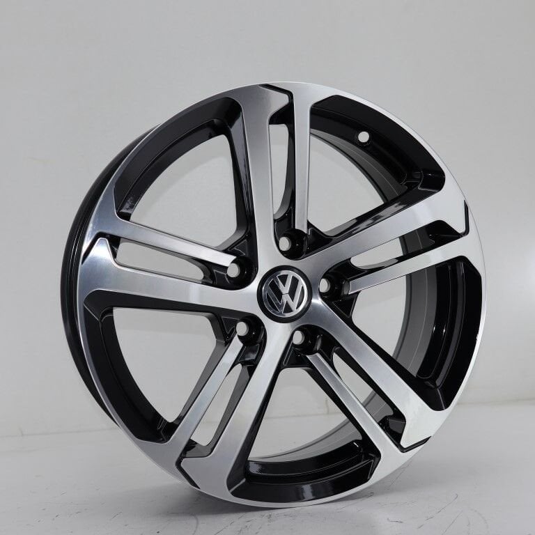 16'' 5X108 Black Machined Jant Takım