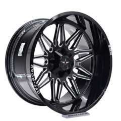 22 İnç 6x139.7 Toyota Isuzu Jeep Uyumlu Glossy Black Jant Takımı | R1 Wheels
