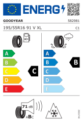 Goodyear 195/55R16 91V Eagle Sport Kar Logolu 4Seasons Xl 4 Mevsim Kar Logolu (2024)