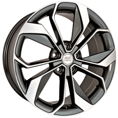 18 İnç 5x114.3 Renault Megane İcon Toyota Honda Nissan Uyumlu Gun Metal Polish Jant Takımı