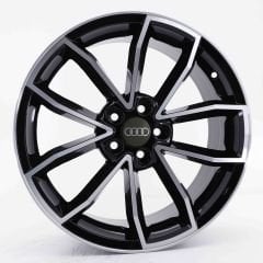 17'' 5X112 Audi A3,A4,A5,A6 Golf Jetta Seat Scirocco Audi Passat T-Rock Black Machined