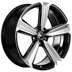 18 İnç 5x112 Volkswagen Mercedes Audi Uyumlu Black Polish Milling Jant Takımı | R1 Wheels