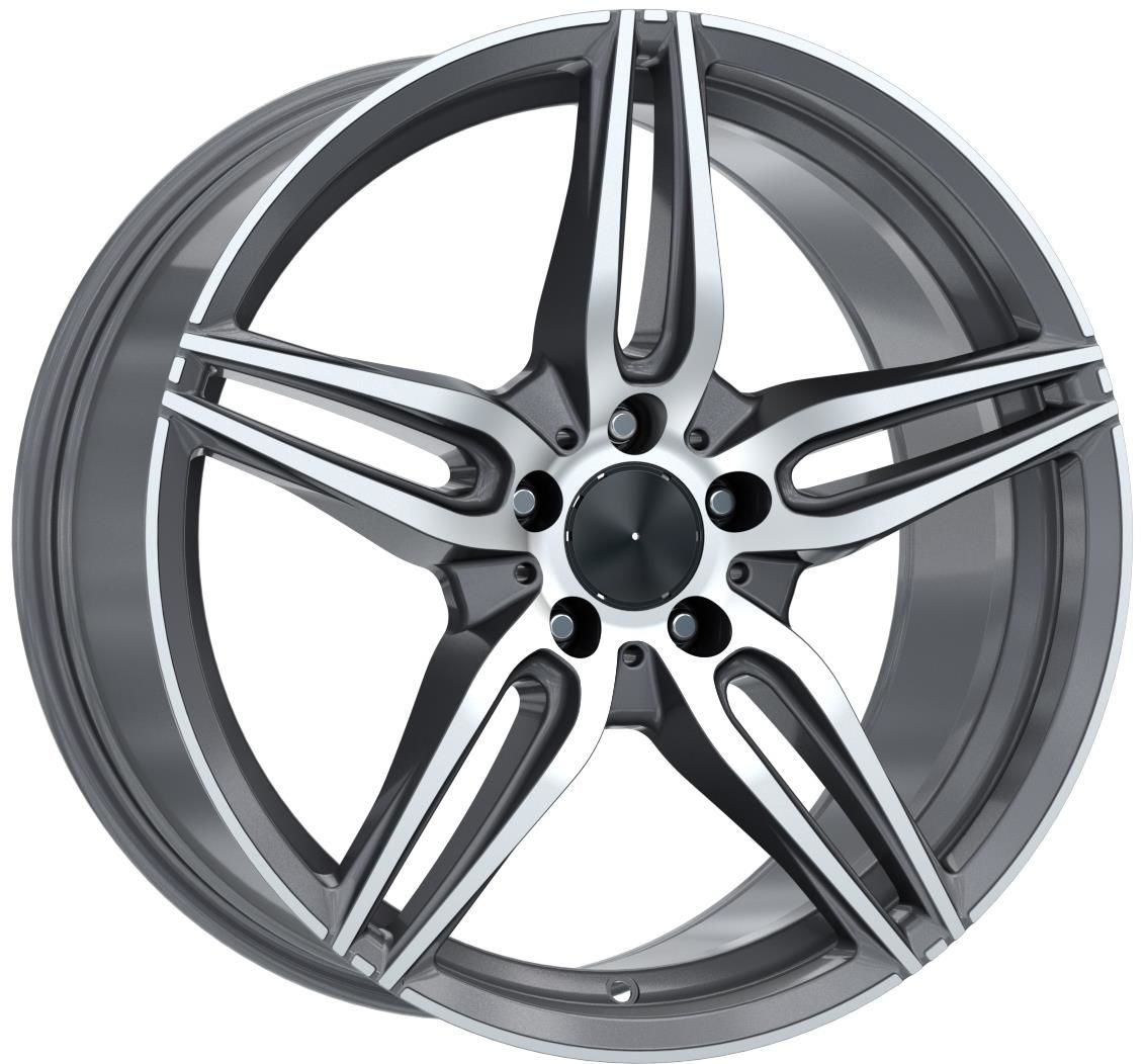 18'' 5x112 Mercedes Gun Metal Diamond Jant Takım