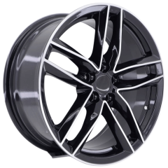 17'' İnç 5X112 Audi A3,A4,A6,Golf Jetta Seat Scirocco  Passat Black Machined  Jant Takım