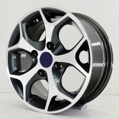 15 İnç 4x100 Fiat Renault Honda Uyumlu Gun Metal Face Jant Takımı | R1 Wheels