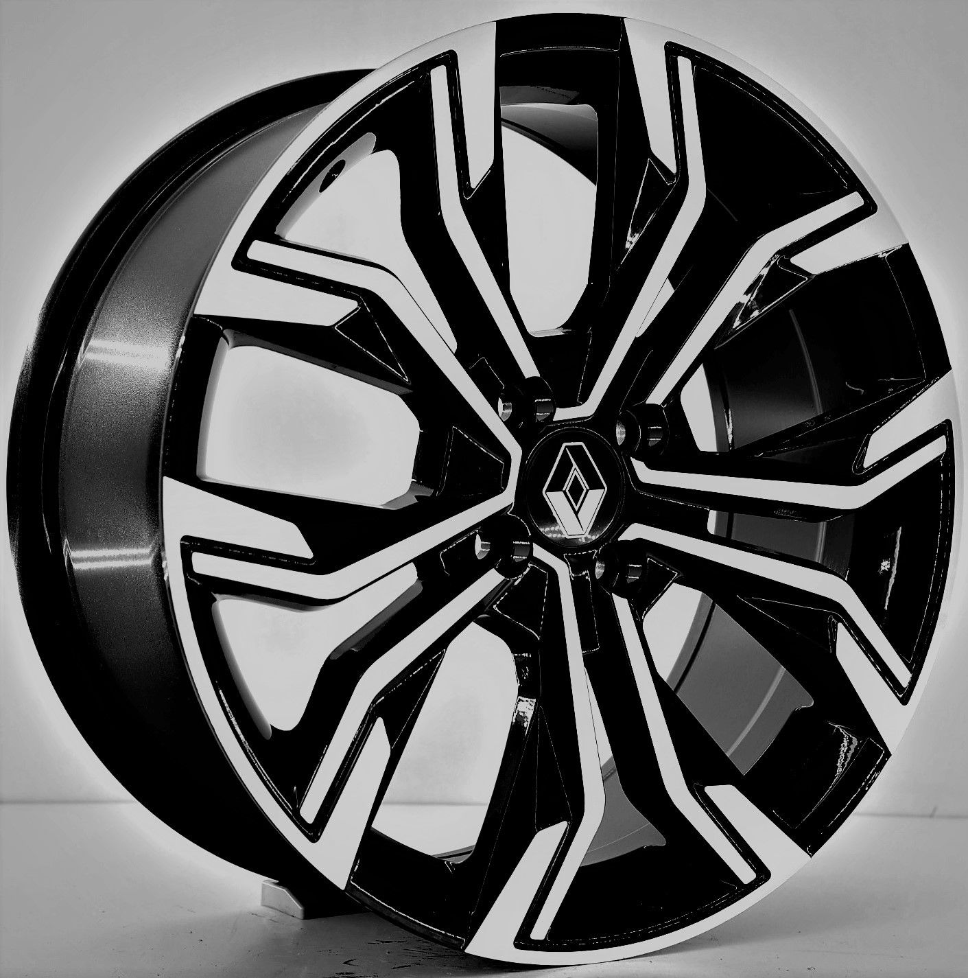 15 İnç 4X100 Renault Honda Dacia Black Machined Jant Takımı