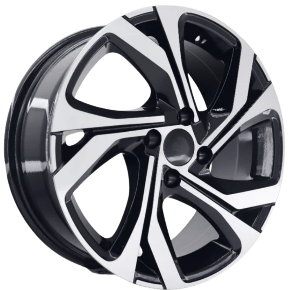 16 İnç 4X100 Renault Honda Fiat Uyumlu Black Machined Jant Takım