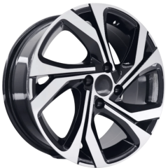 16 İnç 4X100 Renault Honda Fiat Uyumlu Black Machined Jant Takım