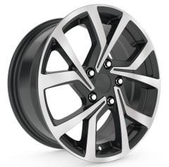 18 İnç 5X100 Seat Skoda Volkswagen Black Diamond Jant Takım