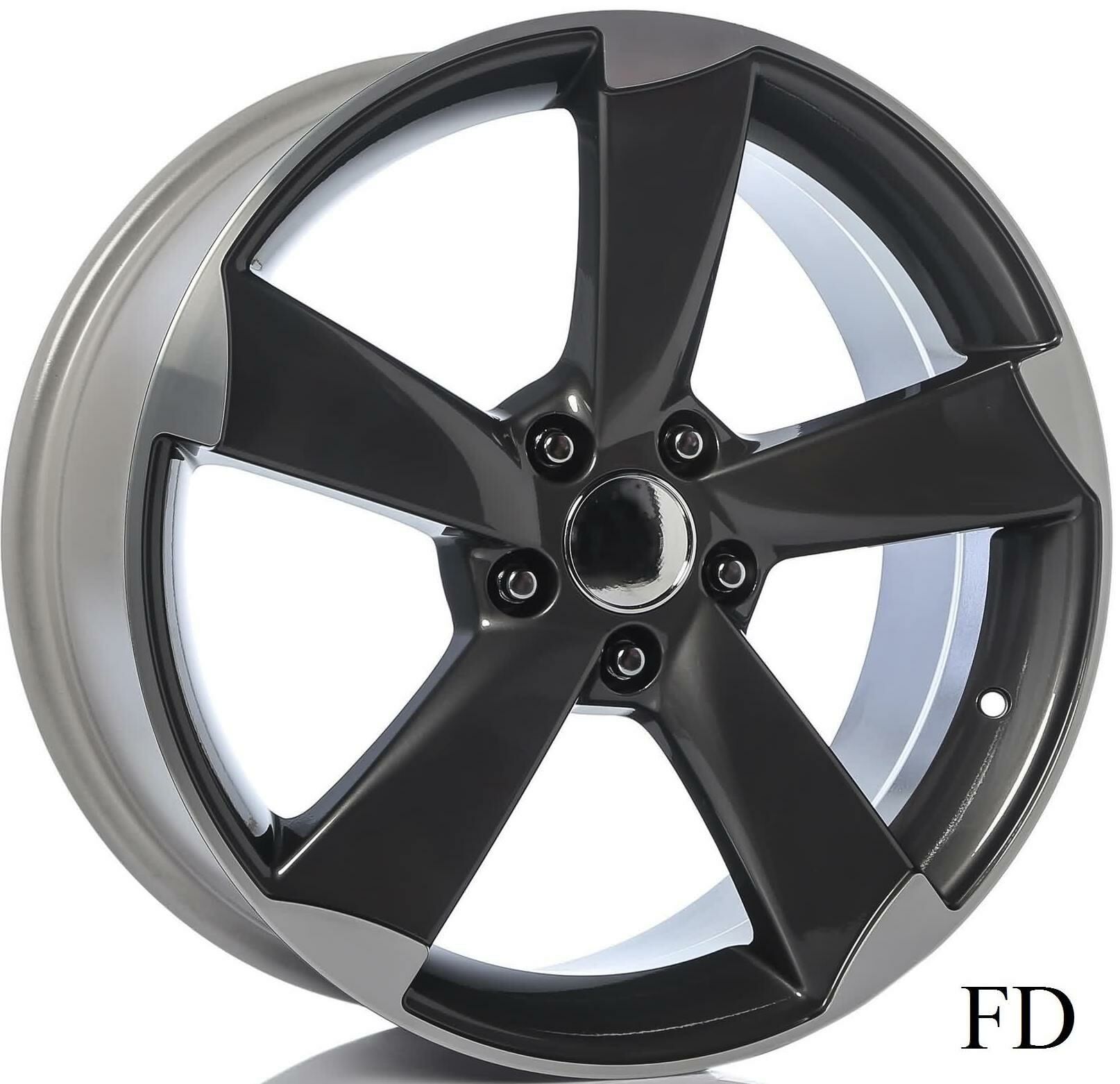18 İnç 5X112 Audi Volkswagen Seat Skoda Black Diamond Jant Takım
