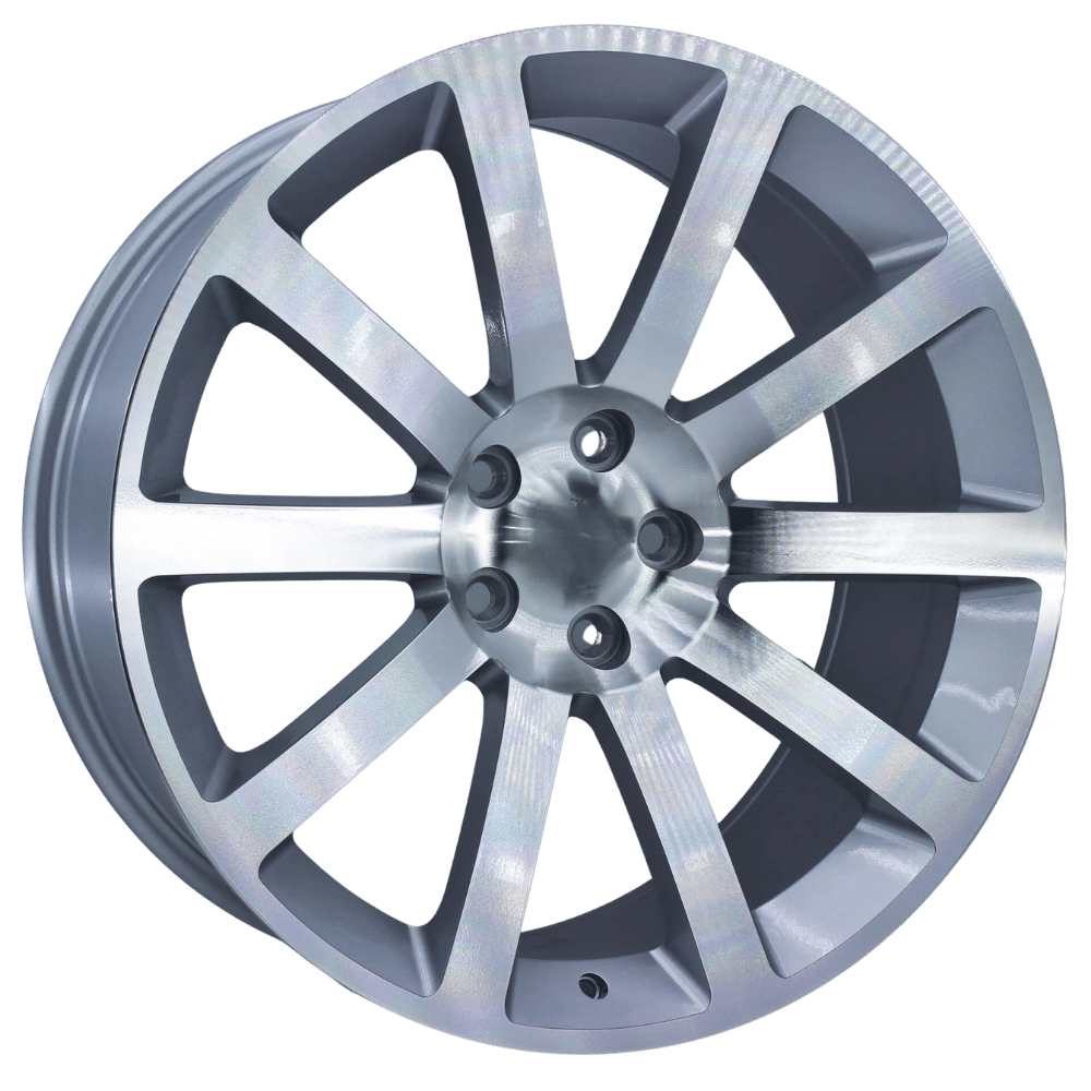 20 İnç 5x115 Chrysler Uyumlu Machined Face and Lip Silver Jant Takımı | R1 Wheels