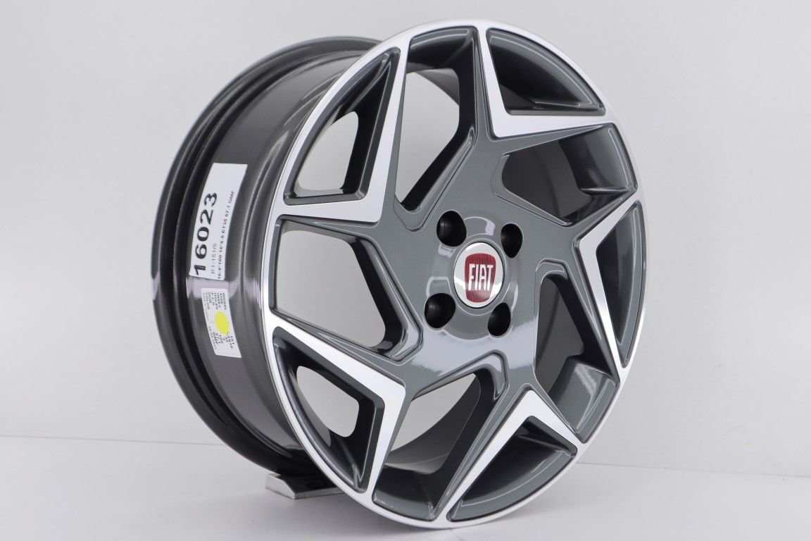 16'' İnç 4X100 16*6.5 Et35 Fiat Reanult Honda Opel Gun Metal Polish  Jant Takım