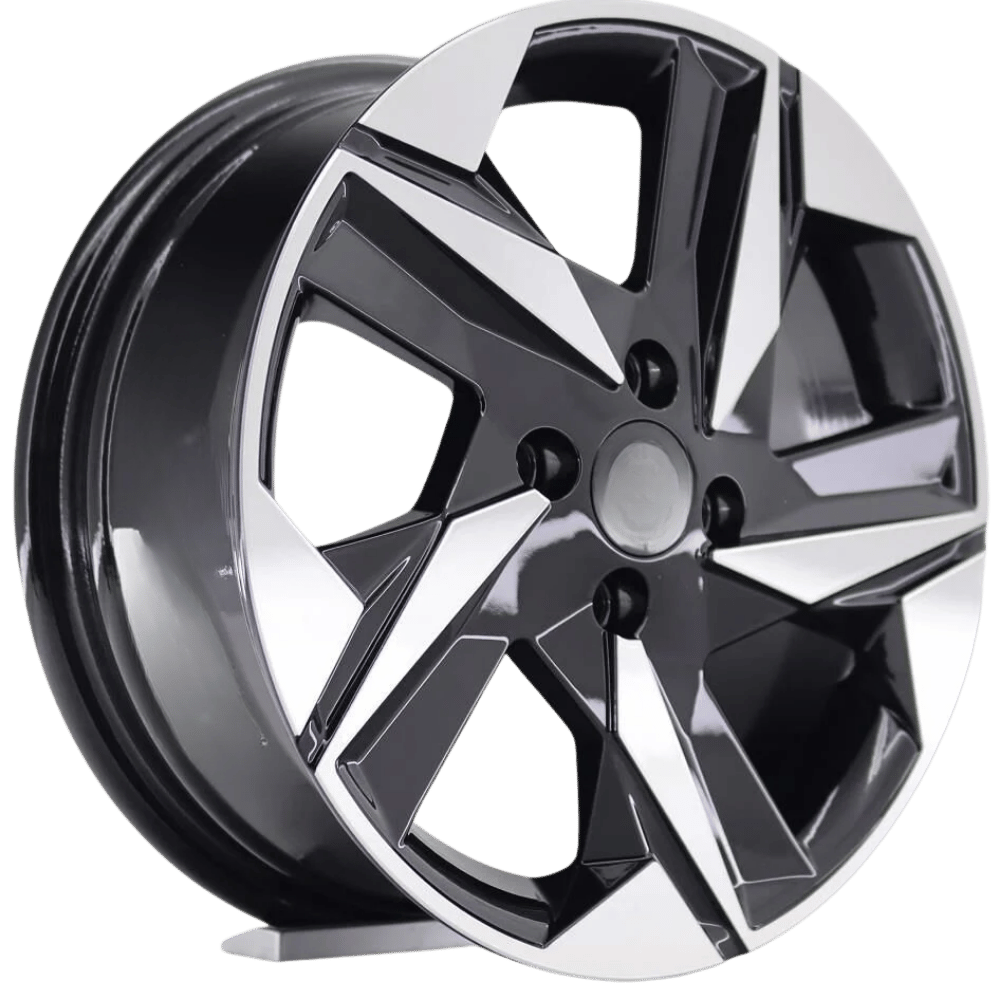 15 İnç 5X114.3 Toyota Hyundai Honda Black Polish Jant Takım
