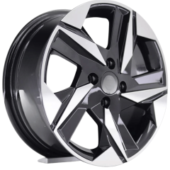 15 İnç 5X114.3 Toyota Hyundai Honda Black Polish Jant Takım