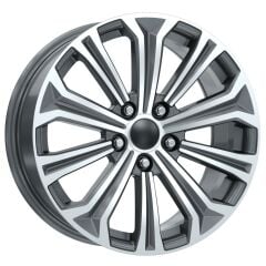 15 İnç 5X114.3 Toyota Honda Hyundai Gun Metal Diamond Jant Takım